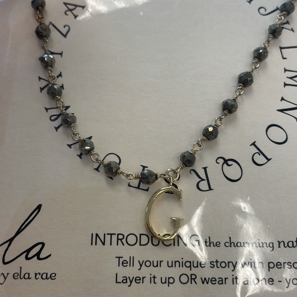 Ela Rae initial G necklace 14k gold plated - Picture 3 of 3